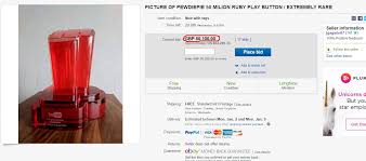 The front of a hand giving a bro fist, or a fist bump, stylized to resemble the letter p, and was red in color. Printed Pewdiepie S Ruby Playbutton Selling For 60k