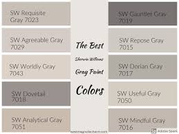 The Best Sherwin Williams Gray Paint Colors Grey Paint Colors Farmhouse Paint Colors Sherwin Williams Paint Gray