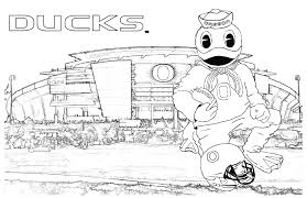 Oregon Duck Coloring Sheets Football Coloring Pages College Football Logos Coloring Pages