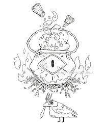 Cauldron Little Witch Crow Potion Witchcraft Another Drawing To Decorate My Artbook For The Little Witch S Side I Hope You Will Book Art Drawings Witch