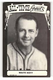 Waite Hoyt 1973-80 TCMA All-Time Greats Postcard Blank Back