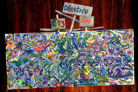Collective Colour Chaos A Kitsilano Community Art Project Illustration Art Kids Project Abstract Classroom Art Projects