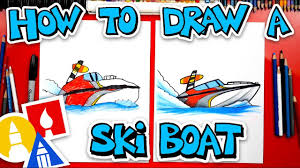 How To Draw A Ski Boat Kidztube So far you drew all the mainframe lines and major parts of a boat. how to draw a ski boat kidztube