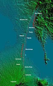 Phivolcs philippine fault zone map. Marikina Valley Fault System Wikipedia