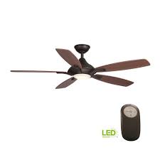 Home Decorators Collection Petersford 52 In Integrated Led Indoor Oil Rubbed Bronze Ceiling Fan With Light Kit And Remote Control 24426 Bronze Ceiling Fan Ceiling Fan Attic Renovation
