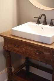 reclaimed wood table to vanity hometalk