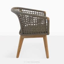 Ravoli Rope Outdoor Dining Chair Side View Outdoor Dining Chairs Woven Dining Chairs Farmhouse Chairs