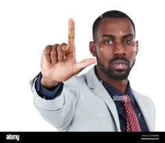 Loser finger hi-res stock photography and images
