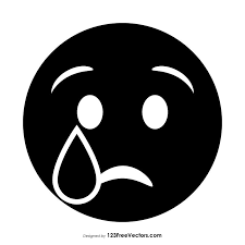 Black Crying Smiley Face Icons Vector Crying Smiley Face Smiley Face Icons Smiley