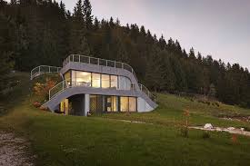 Beautiful Casa Jura Home In A Hillside In France Home Design Lover House Built Into Hillside Hillside House Architecture
