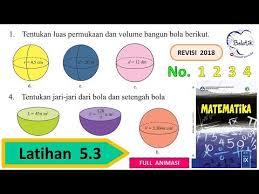 Kunci jawaban halaman 54 55 57 60 dan 61 tema 2 subtema 2 pembelajaran 1 buku tematik kelas 2 sd. Latihan 5 3 Nomor 1 2 3 4 Kelas 9 Smp Mts Bangun Ruang Sisi Lengkung Matematika Hal 303 Bab 5 Youtube