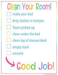 Further back, they have 2 more chairs with game consoles in. Kid S Bedroom Cleaning Checklist Free Printable Cleaning Checklist