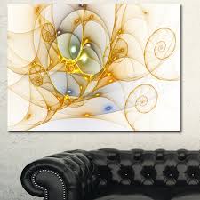 These oversized abstract paintings are single canvases are up to 72 (inches). Design Art Designart Golden Colored Curly Spiral Extra Large Abstract Canvas Wall Art