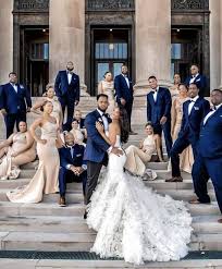 Bright Navy Blue And Champagne Winter Wedding Color Ideas Beige Bridesmaid Dress Champagne Champagne Bridesmaid Dresses Beige Bridesmaid Dress