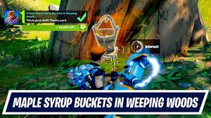 Maple syrup pancakes is a light meal that fills 7 hunger (3.5 shanks) and 8.5 saturation. Collect Maple Syrup Buckets In Weeping Woods Locations In Fortnite Season 5 Quick Challenge Youtube