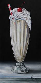 Milkshake Art Kristine Kainer Food Illustration Art Ice Cream Art Food Painting