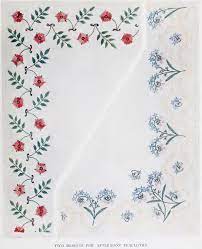 Afternoon Tablecloth Border Designs From 1909 Embroidery Book Embroidery Book Embroidery Patterns Embroidery