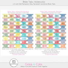 The Lilypad Shop By Theme Faith Bible Tabs Watercolor