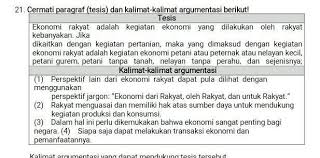 Penebangan pernyataan (claim), alasan (ground). Kalimat Argumentasi Di Lampiran Yang Dapat Mendukung Tesis Tersebut Adalah A 1 Dan 2 B Brainly Co Id