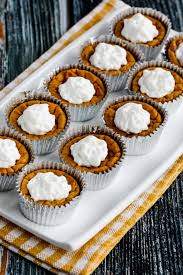 Clearly, the pumpkin desserts needed their own post. Sugar Free Spiced Pumpkin Mini Cheesecakes Kalyn S Kitchen