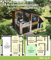 Plan 80878pm Dramatic Contemporary With Second Floor Deck Small Modern House Plans Contemporary House Plans Sims House Plans
