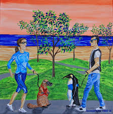 Maybe you would like to learn more about one of these? A Walk In The Park Painting By Mike Nahorniak