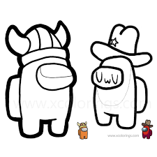 Among Us Coloring Pages Christmas Santa Hat Xcolorings Com In 2020 Coloring Pages Color Vikings