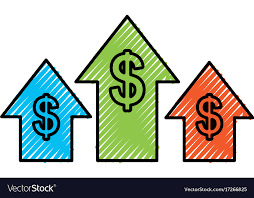 business arrow growth chart money dollar