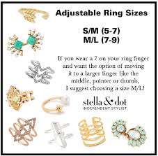 Stella Dot Adjustable Rings Sizing Help Guide Stella