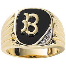 Build credit shopping in the fingerhut catalog with installment fingerhut is a shop at home company that sells a wide variety of products both on the internet and via catalog. Fingerhut Men S 14k Gold Over Base Metal Black Onyx Diamond Accent Personalized Initial Ring
