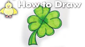 How to draw a clover, step by. How To Draw A Cartoon Shamrock 4 Leaf Clover Step By Step Drawing Tutorial Youtube