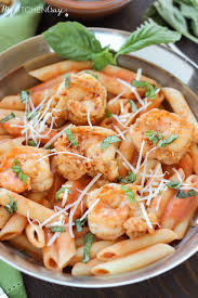 In a large skillet over medium heat, heat oil. Shrimp And Vodka Penne Pasta My Kitchen Craze
