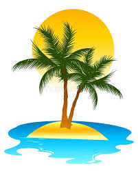 tropical island vector illustration beachy art sunset canvas painting tropical islands