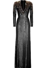 Jenny Packham Black Gold Sequined Silk Gown Nice Dresses Dress To Impress Dresses
