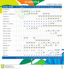 Uno de los significados del término olimpiada u olimpíada es. Horario Del Deporte Del Brasil 2016 De Los Juegos Olimpicos Del Verano Ilustracion Del Vector Ilustracion De Deporte Arte 73310823