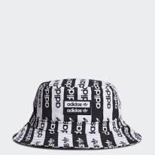 Adidas Bucket Hat Black And White Adidas R Y V Allover Print Bucket Hat White Adidas Us In 2020 White Adidas Adidas Bucket Hat Bucket Hat