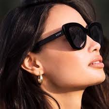 Raven Black Grey Diff Eyewear Black And Grey Gray Mirror Becky Black