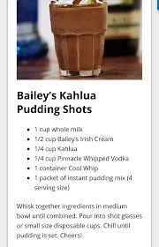 Bailey S Kahlua Pudding Shots Pudding Shots Pudding Shots Alcohol Chocolate Pudding Shots