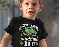 Kids' St. Patrick's Day T-shirt: Funny Leprechaun Made Me Do It Tee