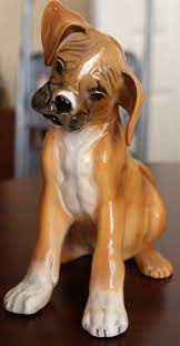 Check spelling or type a new query. Ronzan Ceramic Boxer Figurine Antique Italy Dog Statue Exceptional 802 B Dog Statue Statue Boxer