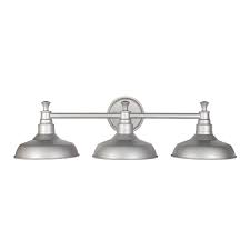 Design House 520312 Kimball Industrial Farmhouse 3 Light Indoor Bathroom Vanity Light With Metal Shades For Over The Mirror Galvanized Steel Walmart Com Walmart Com
