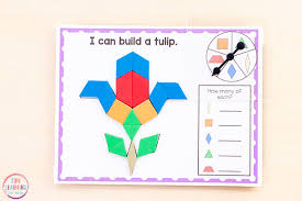 Perfect for the block center in a classroom or at home. Spring Pattern Block Mats