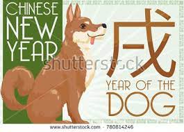 Banner With Calm Puppy Waiting For Its Year In The Next Chinese New Year Of The Dog Written In Chinese Calligrap Animal Years Dog Years Happy Chinese New Year