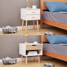 Modern rustic diy nightstand with drawer | diy end table. Modern Bedside Table Nightstand Cabinet With Drawer Bedroom Furniture 2 Styles Ebay