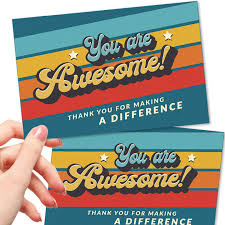 Send hand written notes on your very own personalized business stationery. 50 Large You Are Awesome Postcards Kudos Appreciation Note Cards For Staff Team Student Volunteer Donor Teacher Or Employee Recognition And Thanks For Making A Difference Amazon In Office Products