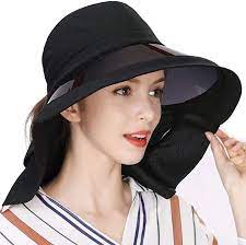 Amazon Com Comhats Womens Summer Flap Cover Cap Cotton Upf 50 Sun Shade Hat With Neck Cord Clothing Shade Hats Summer Women Sun Hats For Women