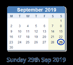 Download september 2019 calendar as html, excel xlsx, word docx, pdf or picture. 29 September 2019 Date In History News Top Tweets Social Media Day Info In