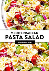 Best with garlic bread · bold flavors · grocery list builder Mediterranean Pasta Salad Recipe Gimme Some Ove