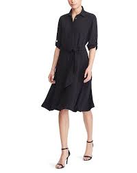 Fit And Flare Shirtdress Midi Dresses Ralphlauren Com Shirt Dress Shirt Dresses Online Flare Shirt