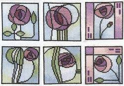 Free patterns / free patterns / free cross stitch patterns. Mackintosh Coasters Collection Set Of 6 Coa456 Cross Stitch Flowers Cross Stitch Designs Cross Stitch Thread